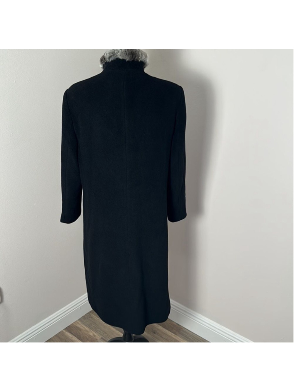 NWOT Cinzia Rocca wool and cashmere coat Size 12 chinchilla - Picture 6 of 16